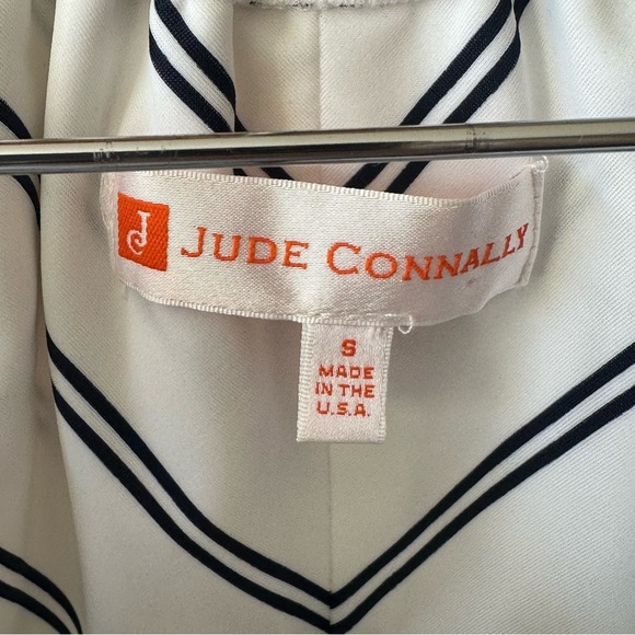 Jude Connally Kylie Tank In Sailor Stripe Navy Bow Detail at Neckline Size Small - Picture 3 of 4